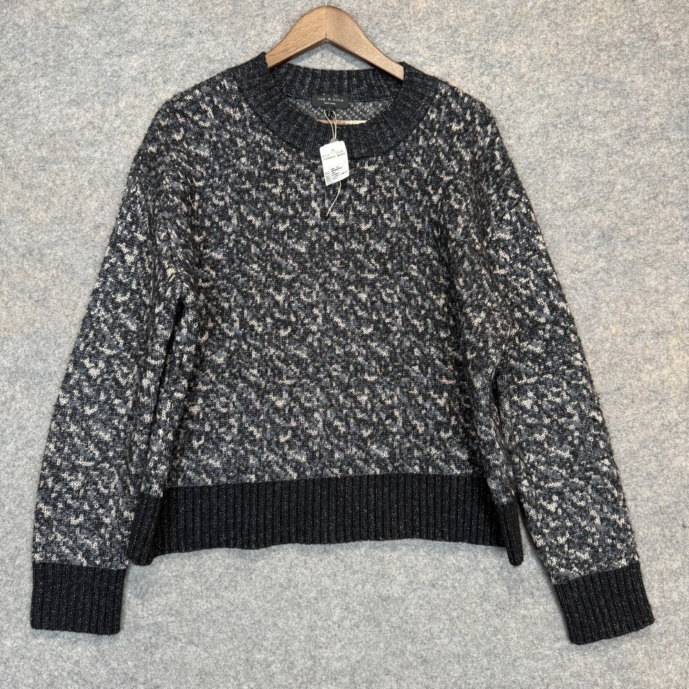Rag & Bone Scarlet Sweater Womens Large Merino Wool Blend Chunky Knit NEW